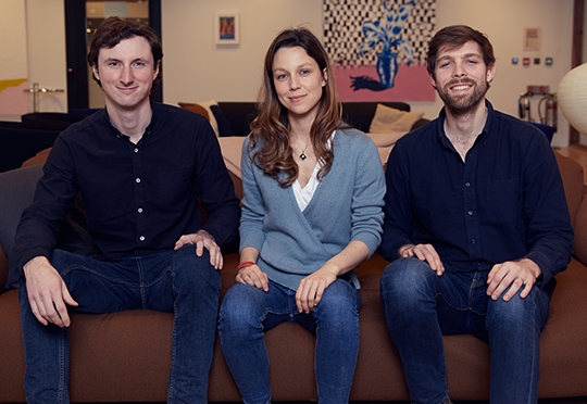 Three co-founders of Sano Genetics: William Jones, Charlotte Guzzo and Patrick Short