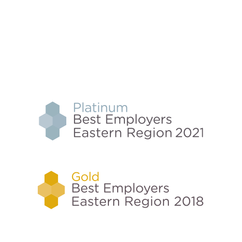Platinum and Gold Best Employer Awards Logos