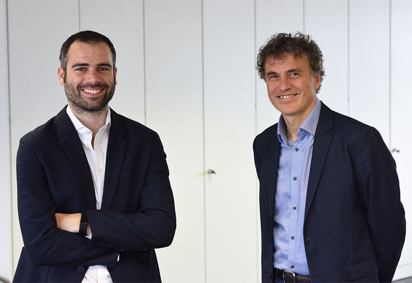 Flusso co-founders Dr Andrea De Luca and Professor Florin Udrea
